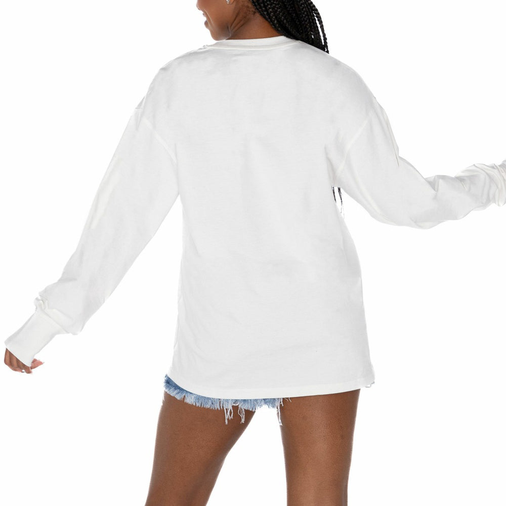Seattle Seahawks Gameday Couture Women's Time Out Oversized Long Sleeve T-Shirt White - NFL