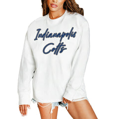 Indianapolis Colts Gameday Couture Women's Classic Comeback Oversized Long Sleeve T-Shirt White - NFL