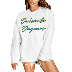 Jacksonville Jaguars Gameday Couture Women's Classic Comeback Oversized Long Sleeve T-Shirt White - NFL