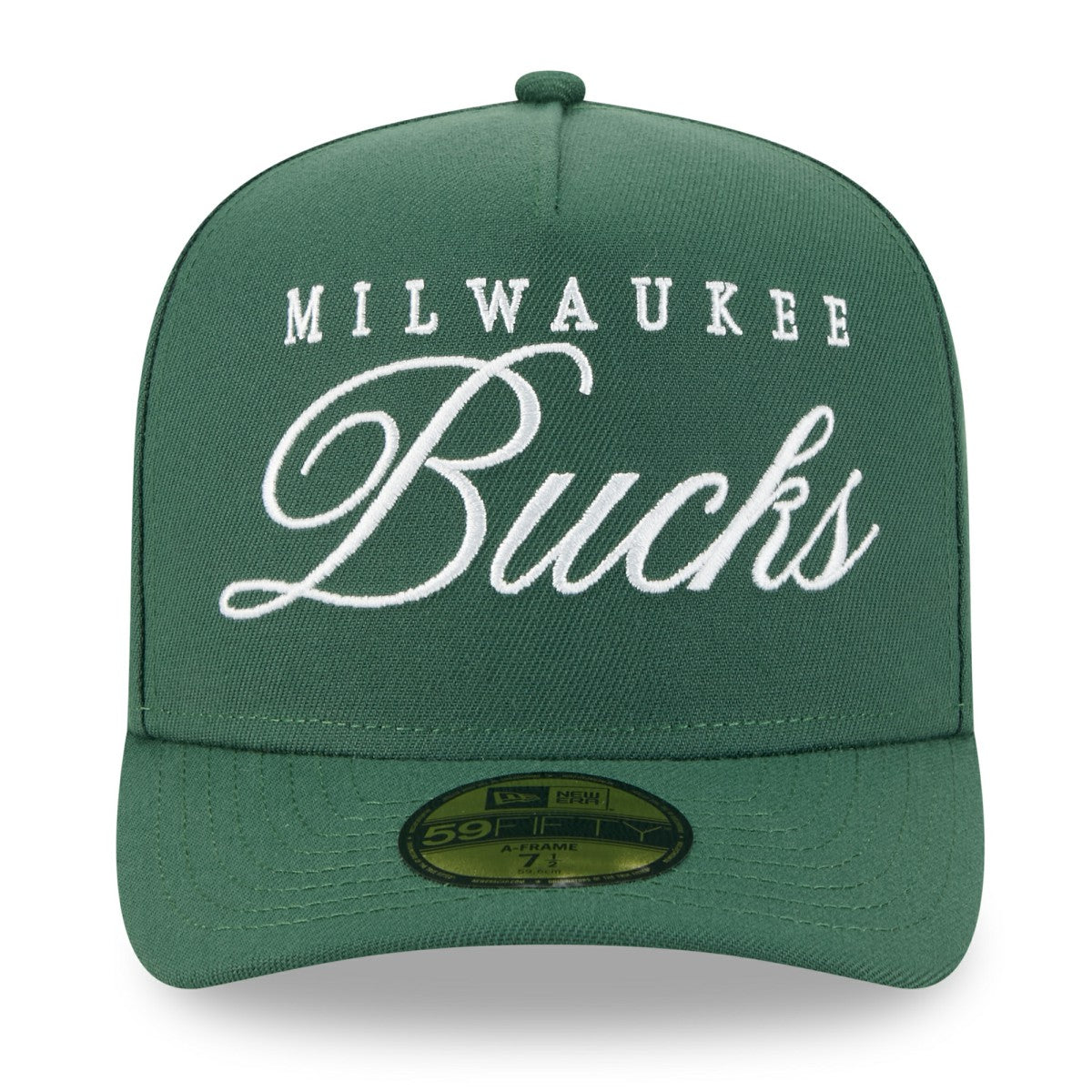 New Era - Milwaukee Bucks 2025 NBA Draft A-Frame 59FIFTY Fitted Hat - Hunter Green