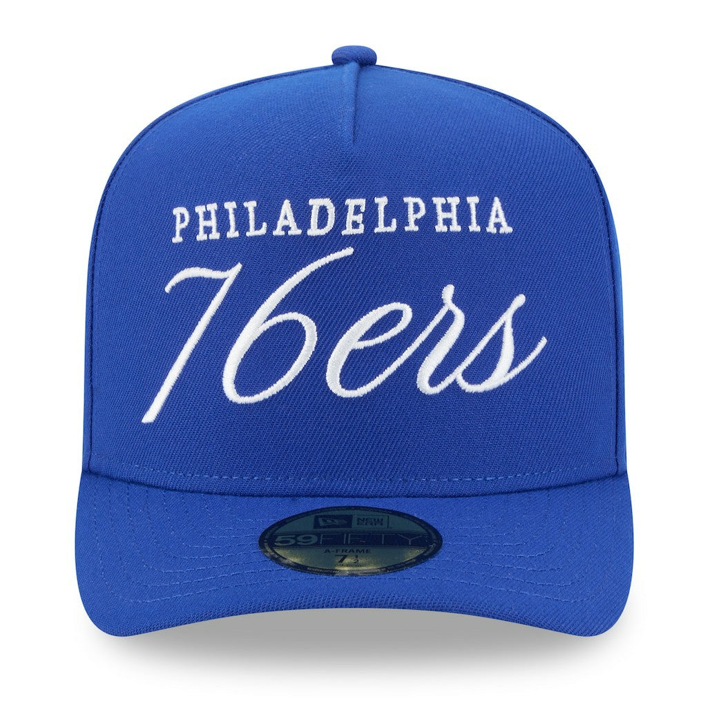 New Era - Philadelphia 76ers 2025 NBA Draft A-Frame 59FIFTY Fitted Hat - Royal