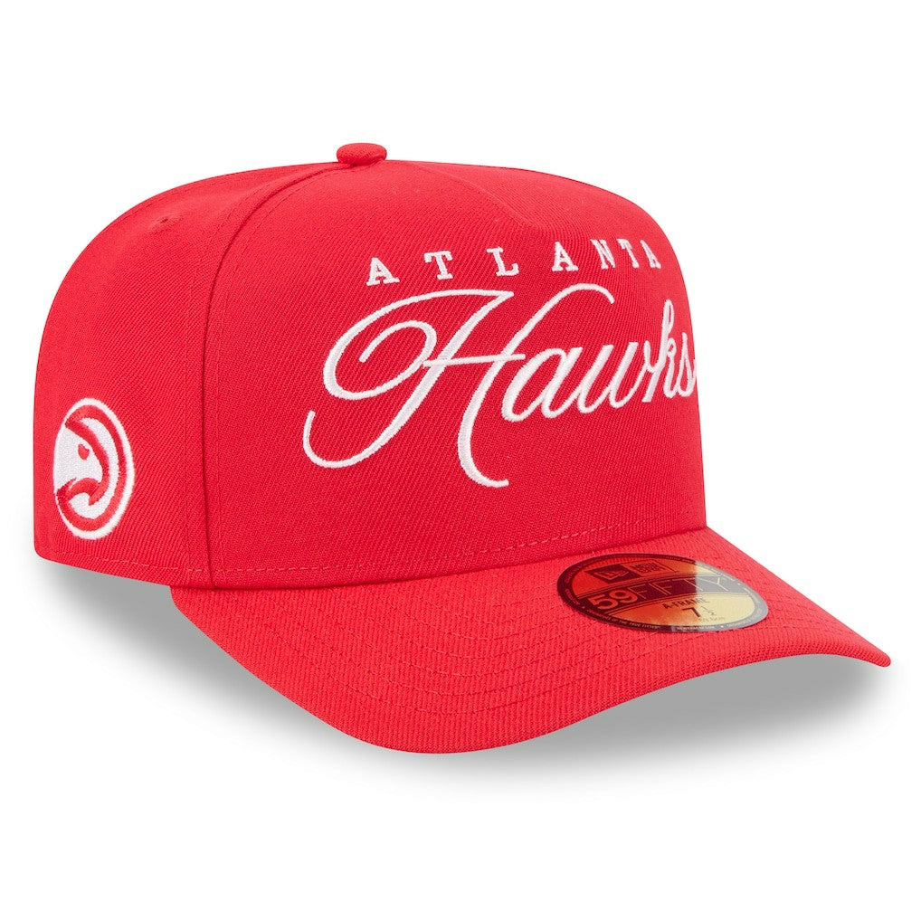 New Era - Atlanta Hawks 2025 NBA Draft A-Frame 59FIFTY Fitted Hat - Red