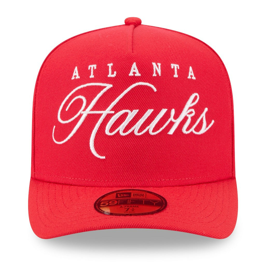 New Era - Atlanta Hawks 2025 NBA Draft A-Frame 59FIFTY Fitted Hat - Red