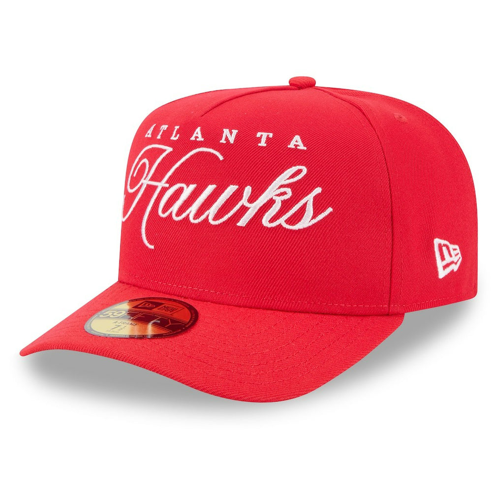 New Era - Atlanta Hawks 2025 NBA Draft A-Frame 59FIFTY Fitted Hat - Red