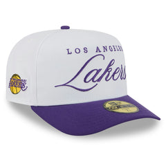 New Era - Los Angeles Lakers 2025 NBA Draft A-Frame 59FIFTY Fitted Hat - White/Purple