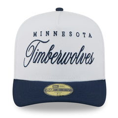 New Era - Minnesota Timberwolves 2025 NBA Draft A-Frame 59FIFTY Fitted Hat - White/Navy