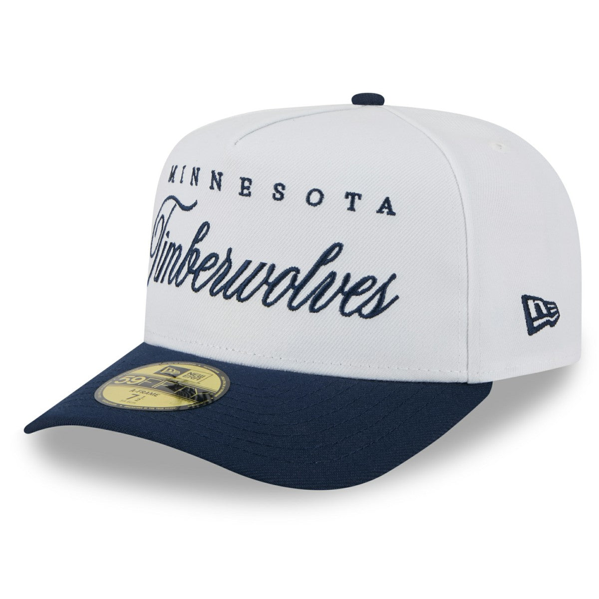 New Era - Minnesota Timberwolves 2025 NBA Draft A-Frame 59FIFTY Fitted Hat - White/Navy