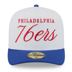 New Era - Philadelphia 76ers 2025 NBA Draft A-Frame 59FIFTY Fitted Hat - White/Royal