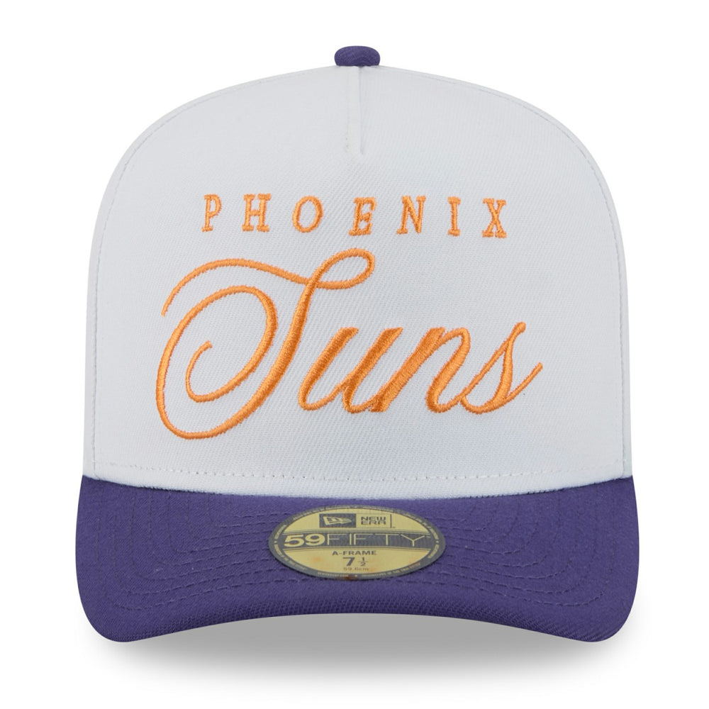 New Era - Phoenix Suns 2025 NBA Draft A-Frame 59FIFTY Fitted Hat - White/Purple
