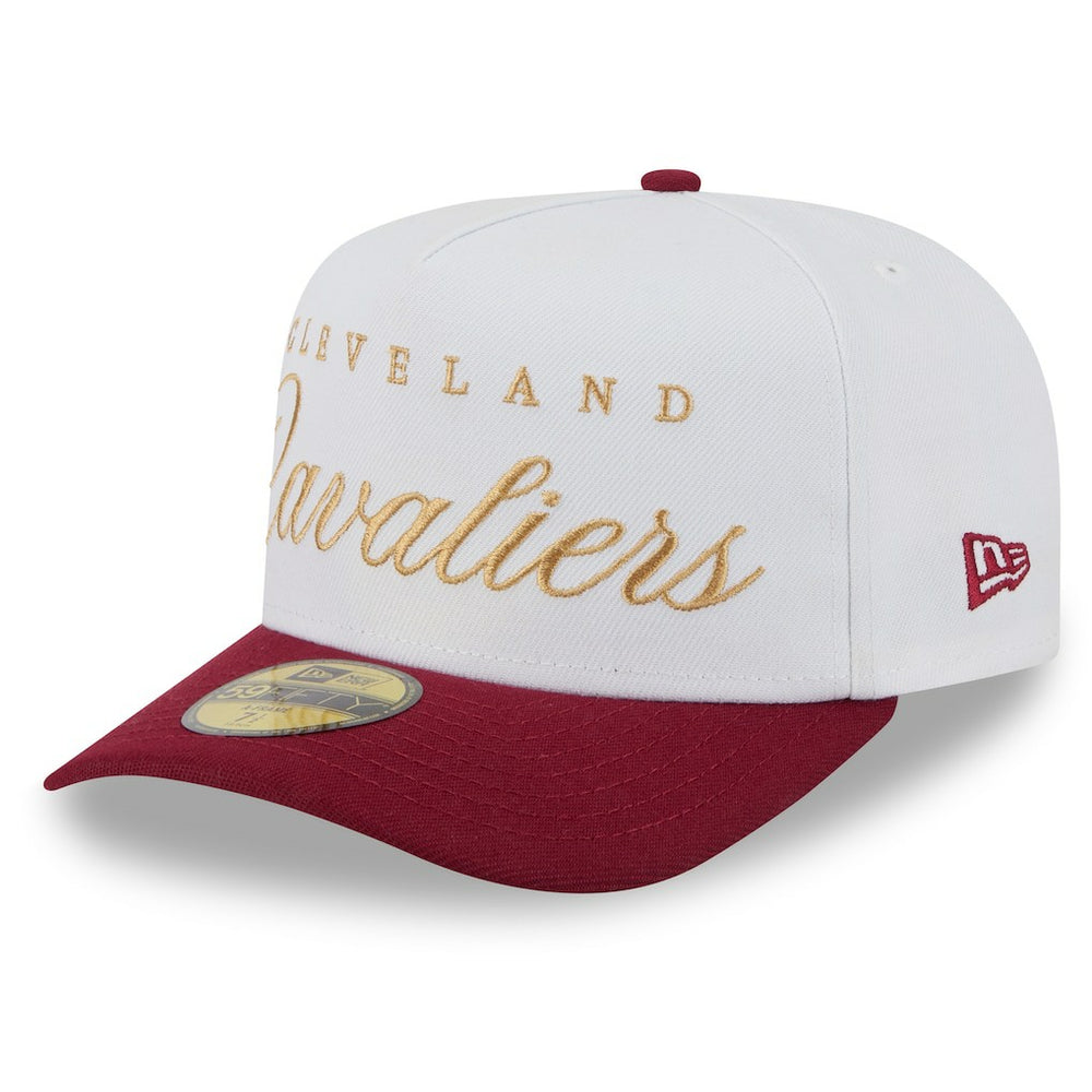 New Era - Cleveland Cavaliers 2025 NBA Draft A-Frame 59FIFTY Fitted Hat - White/Wine