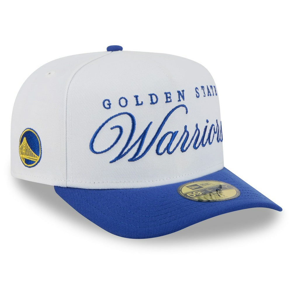 New Era - Golden State Warriors 2025 NBA Draft A-Frame 59FIFTY Fitted Hat - White/Royal