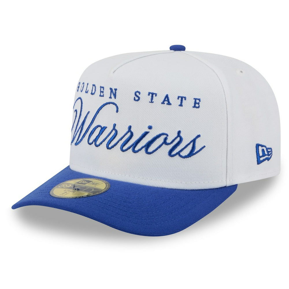 New Era - Golden State Warriors 2025 NBA Draft A-Frame 59FIFTY Fitted Hat - White/Royal