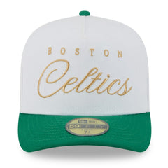 New Era - Boston Celtics 2025 NBA Draft A-Frame 59FIFTY Fitted Hat - White/Kelly Green