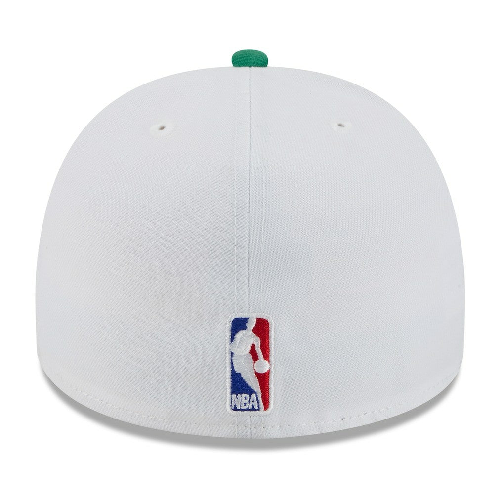 New Era - Boston Celtics 2025 NBA Draft A-Frame 59FIFTY Fitted Hat - White/Kelly Green