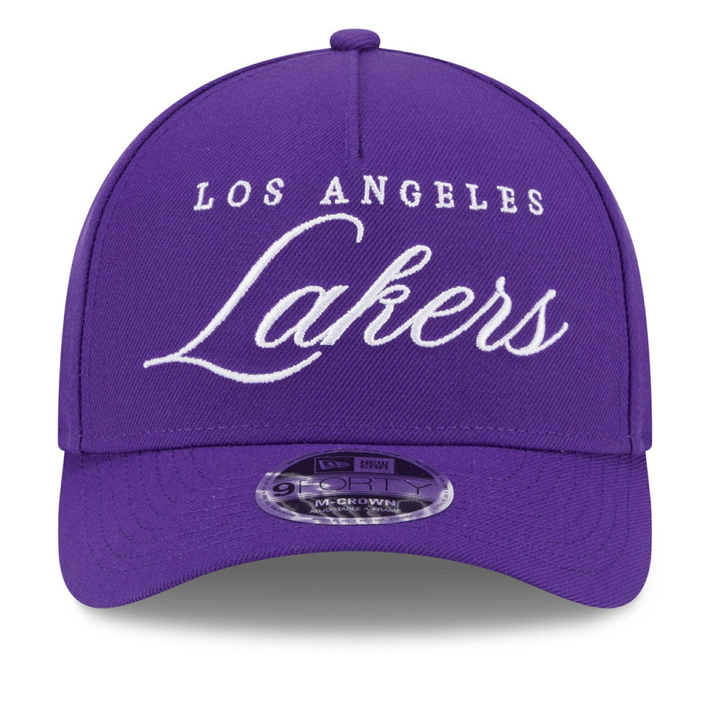 New Era - Los Angeles Lakers 2025 NBA Draft M-Crown A-Frame 9FORTY Adjustable Hat - Purple