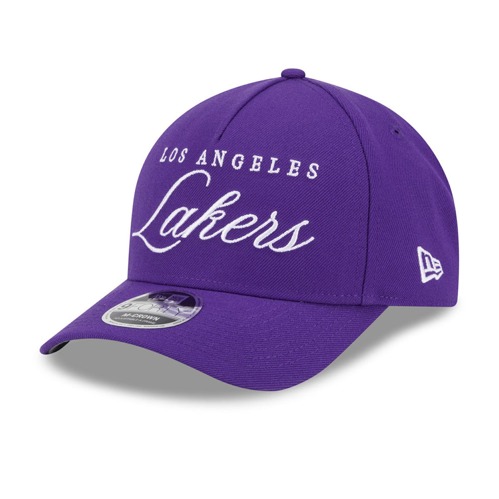 New Era - Los Angeles Lakers 2025 NBA Draft M-Crown A-Frame 9FORTY Adjustable Hat - Purple