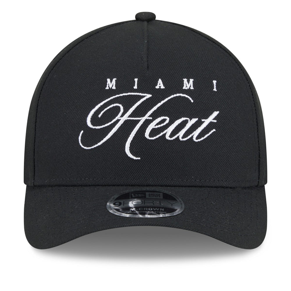 New Era - Miami Heat 2025 NBA Draft M-Crown A-Frame 9FORTY Adjustable Hat - Black