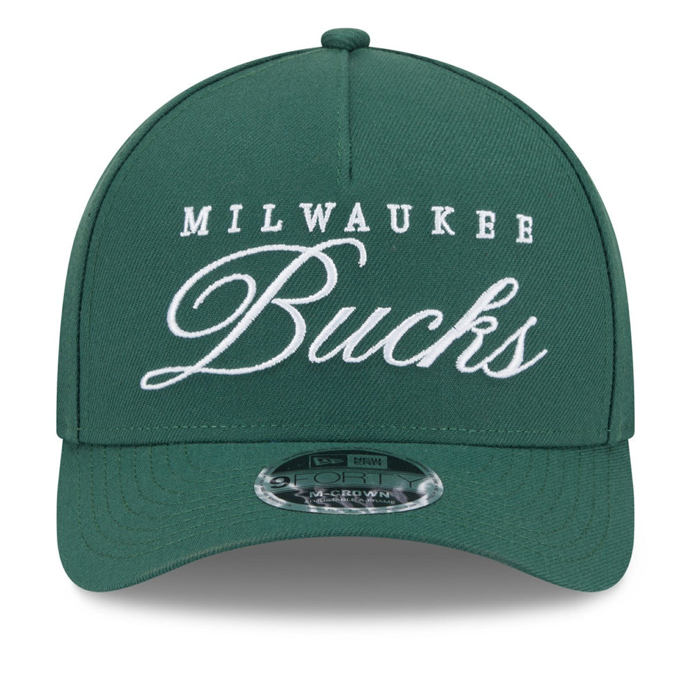 New Era - Milwaukee Bucks 2025 NBA Draft M-Crown A-Frame 9FORTY Adjustable Hat - Hunter Green