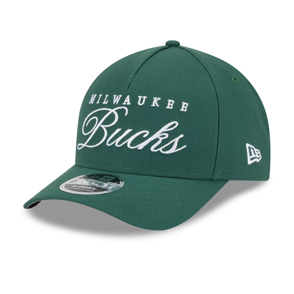 New Era - Milwaukee Bucks 2025 NBA Draft M-Crown A-Frame 9FORTY Adjustable Hat - Hunter Green