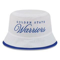 New Era - Golden State Warriors 2025 NBA Draft Nylon Bucket Hat - White/Royal