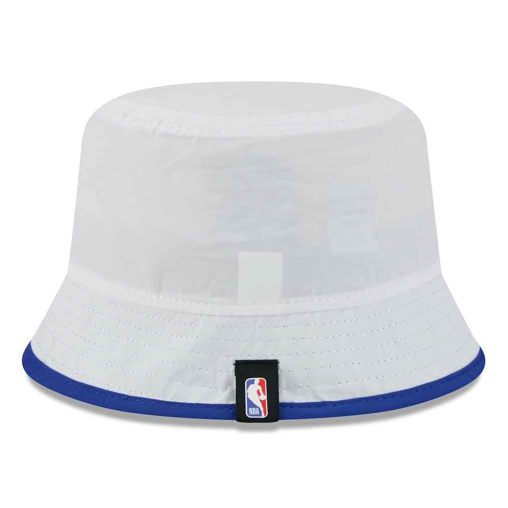 New Era - Golden State Warriors 2025 NBA Draft Nylon Bucket Hat - White/Royal