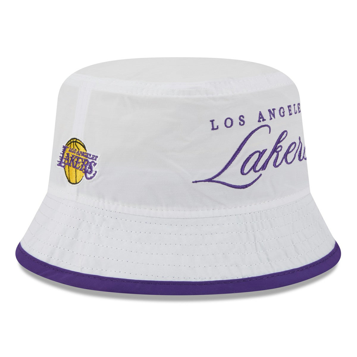 New Era - Los Angeles Lakers 2025 NBA Draft Nylon Bucket Hat - White/Purple