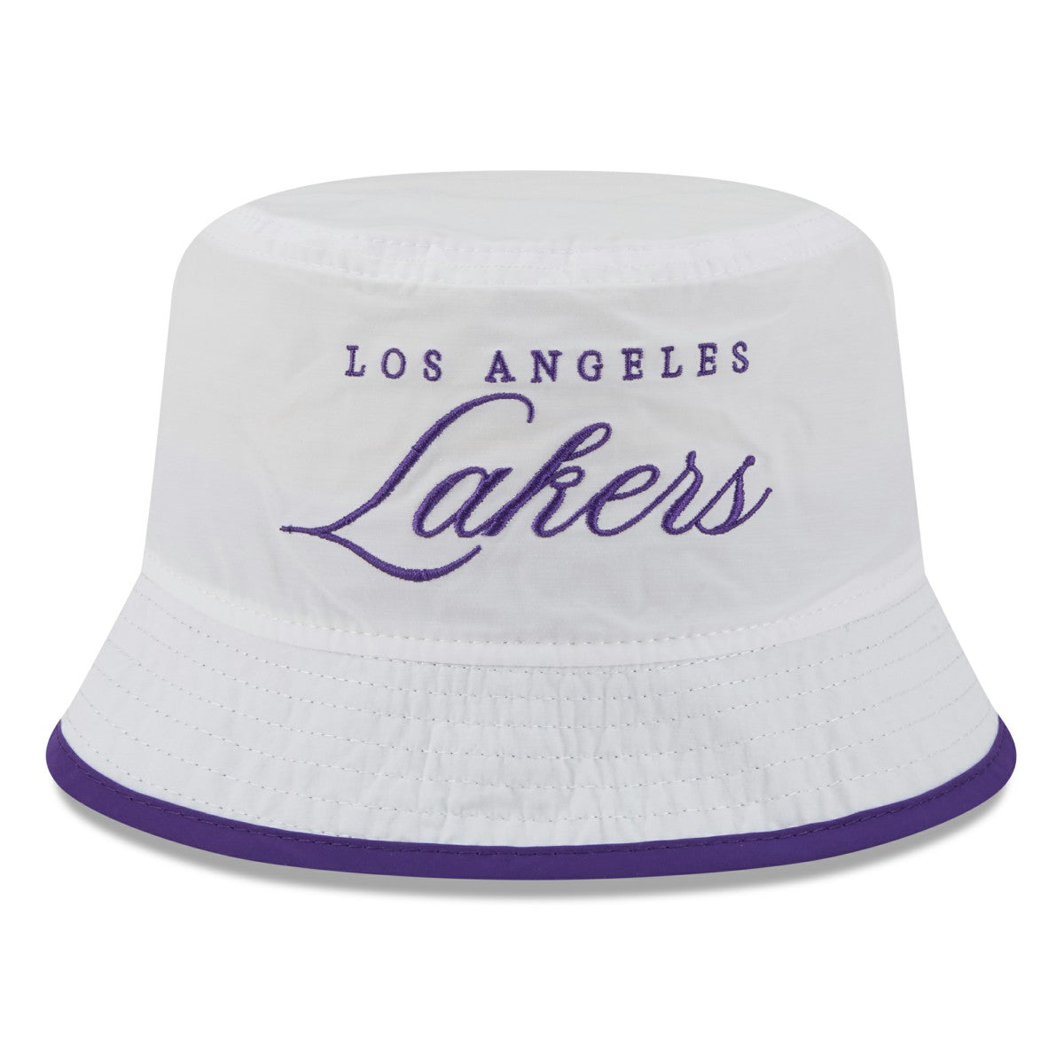 New Era - Los Angeles Lakers 2025 NBA Draft Nylon Bucket Hat - White/Purple
