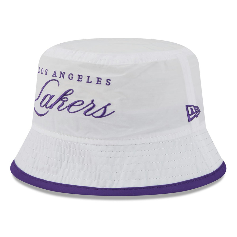 New Era - Los Angeles Lakers 2025 NBA Draft Nylon Bucket Hat - White/Purple