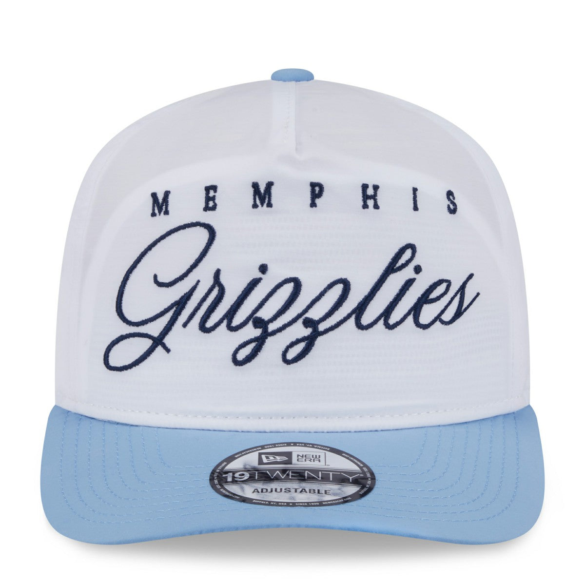 New Era - Memphis Grizzlies 2025 NBA Draft On-Stage Nylon 19TWENTY Adjustable Hat - White/Light Blue