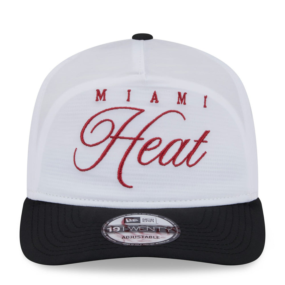 New Era - Miami Heat 2025 NBA Draft On-Stage Nylon 19TWENTY Adjustable Hat - White/Black