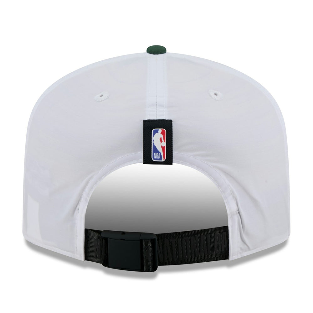 New Era - Milwaukee Bucks 2025 NBA Draft On-Stage Nylon 19TWENTY Adjustable Hat - White/Hunter Green