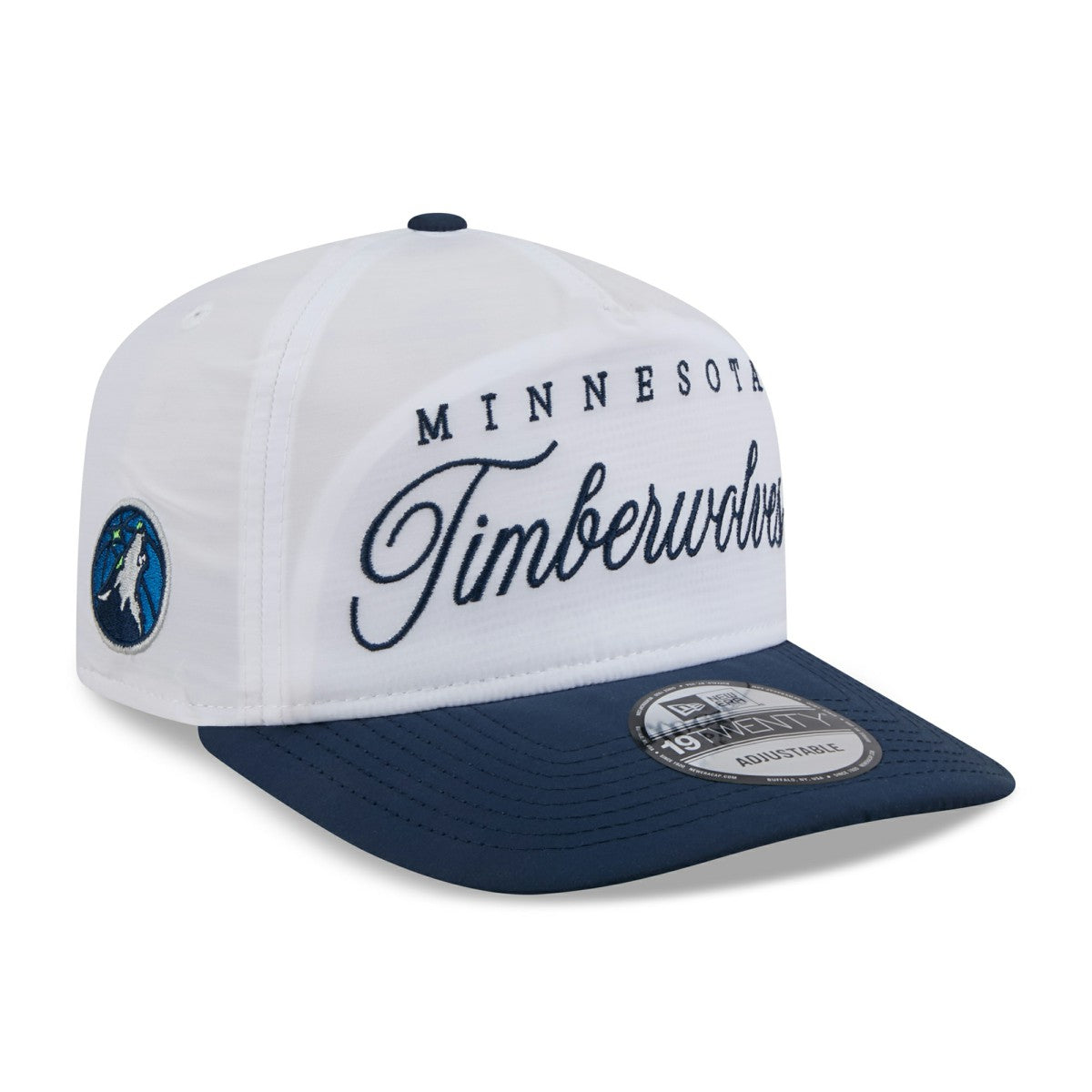 New Era - Minnesota Timberwolves 2025 NBA Draft On-Stage Nylon 19TWENTY Adjustable Hat - White/Navy