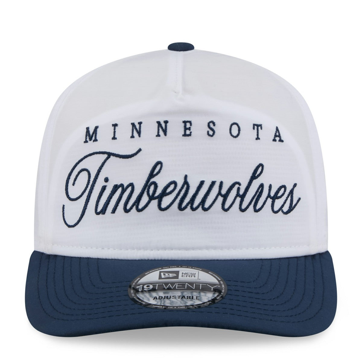 New Era - Minnesota Timberwolves 2025 NBA Draft On-Stage Nylon 19TWENTY Adjustable Hat - White/Navy