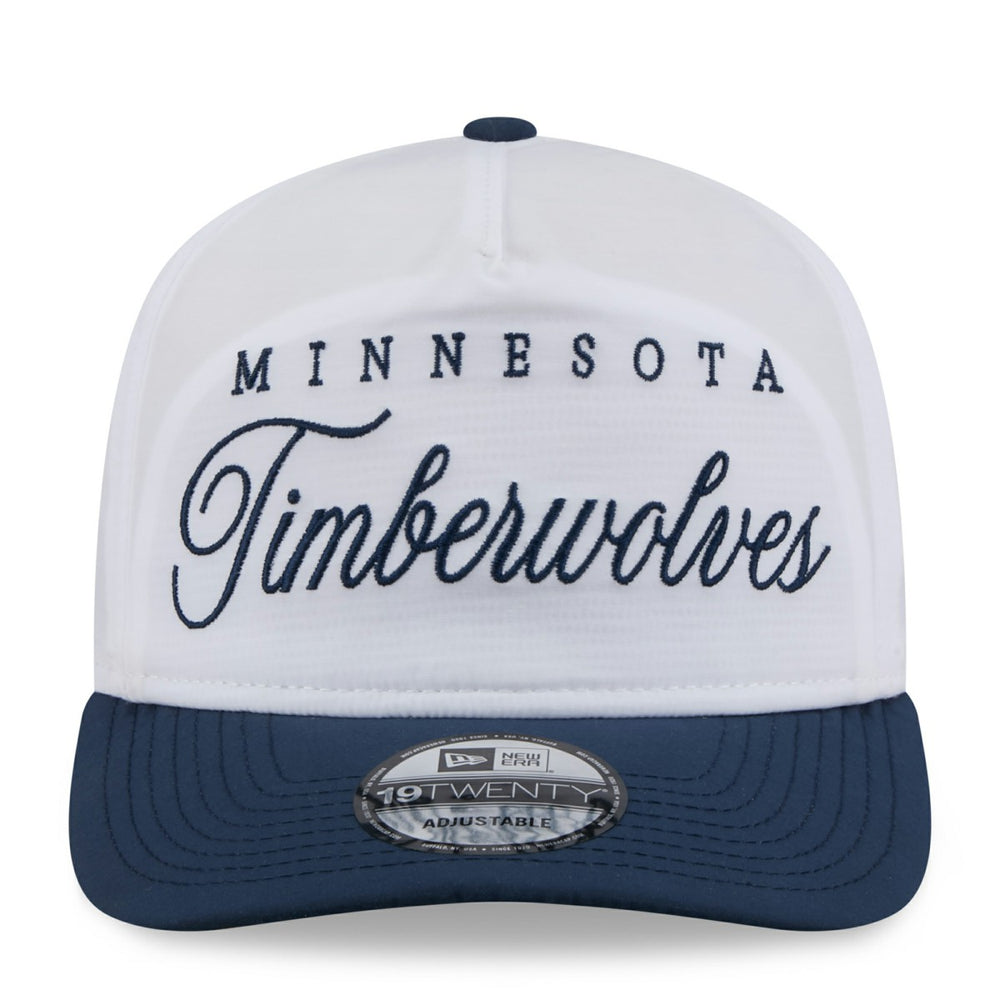 New Era - Minnesota Timberwolves 2025 NBA Draft On-Stage Nylon 19TWENTY Adjustable Hat - White/Navy