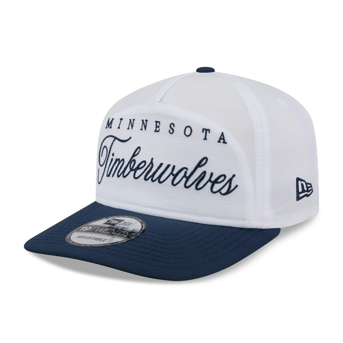 New Era - Minnesota Timberwolves 2025 NBA Draft On-Stage Nylon 19TWENTY Adjustable Hat - White/Navy