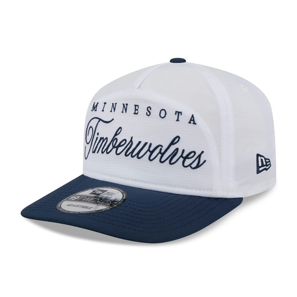 New Era - Minnesota Timberwolves 2025 NBA Draft On-Stage Nylon 19TWENTY Adjustable Hat - White/Navy