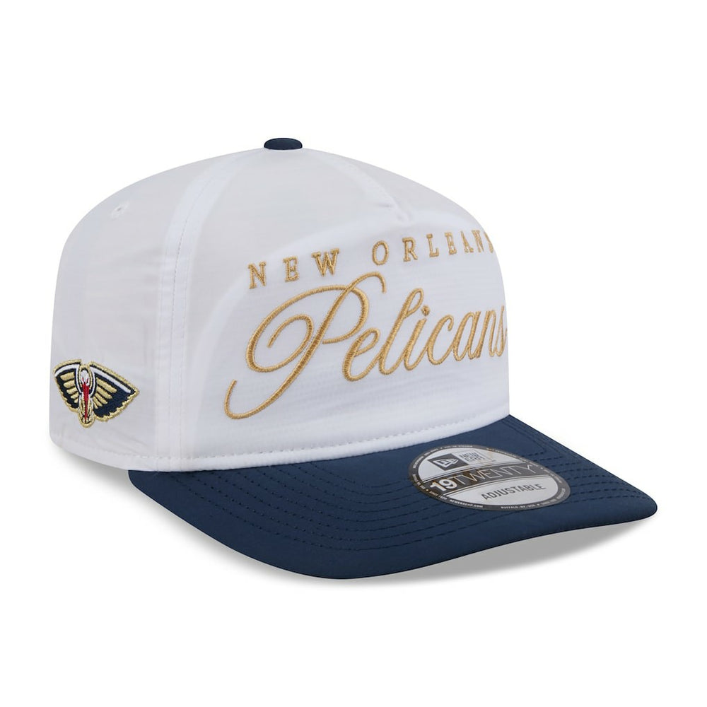 New Era - New Orleans Pelicans 2025 NBA Draft On-Stage Nylon 19TWENTY Adjustable Hat - White/Navy