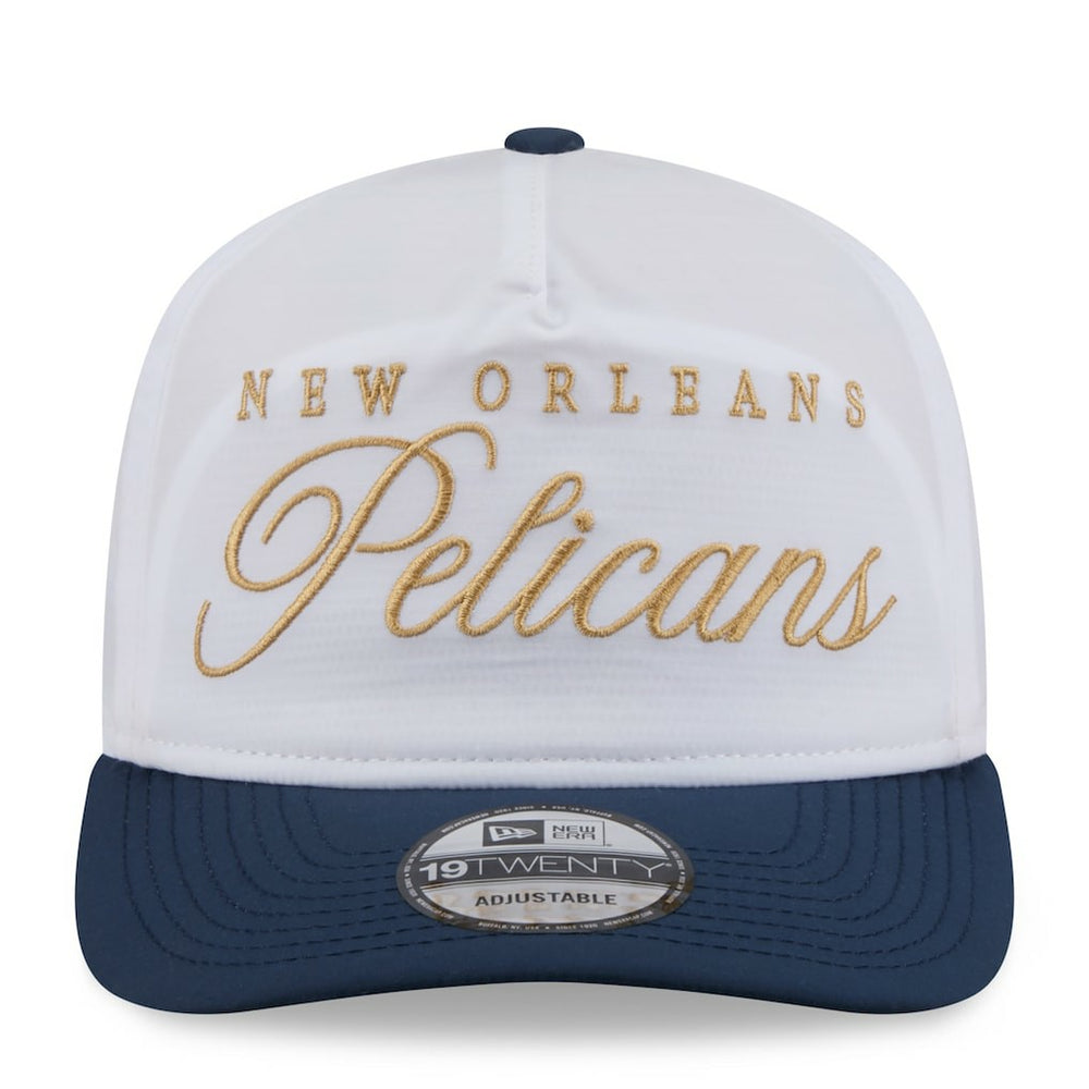New Era - New Orleans Pelicans 2025 NBA Draft On-Stage Nylon 19TWENTY Adjustable Hat - White/Navy