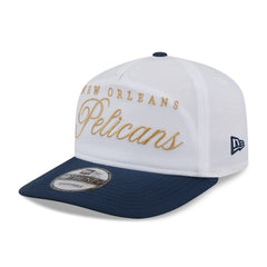 New Era - New Orleans Pelicans 2025 NBA Draft On-Stage Nylon 19TWENTY Adjustable Hat - White/Navy
