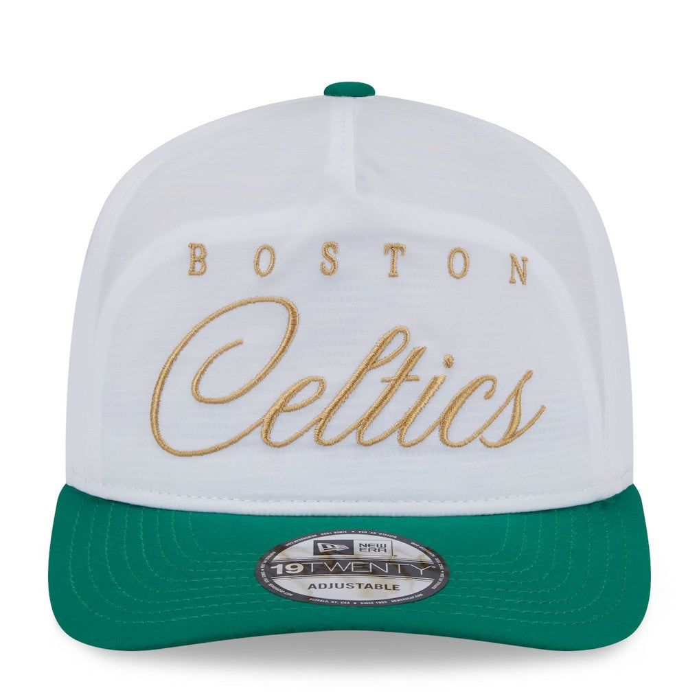 New Era - Boston Celtics 2025 NBA Draft On-Stage Nylon 19TWENTY Adjustable Hat - White/Kelly Green