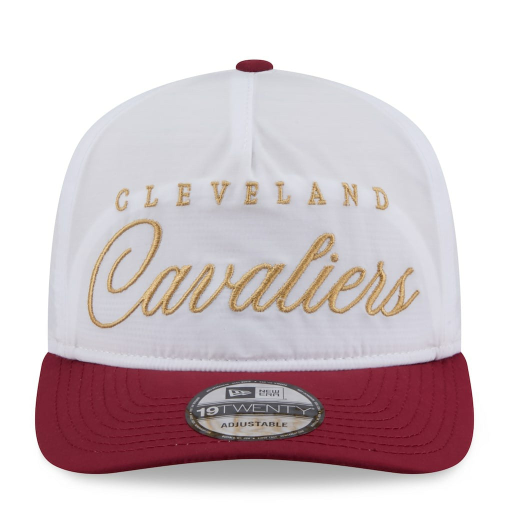 New Era - Cleveland Cavaliers 2025 NBA Draft On-Stage Nylon 19TWENTY Adjustable Hat - White/Wine