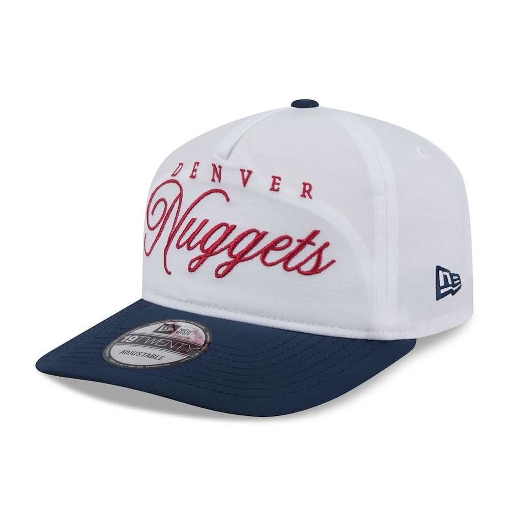 New Era - Denver Nuggets 2025 NBA Draft On-Stage Nylon 19TWENTY Adjustable Hat - White/Navy