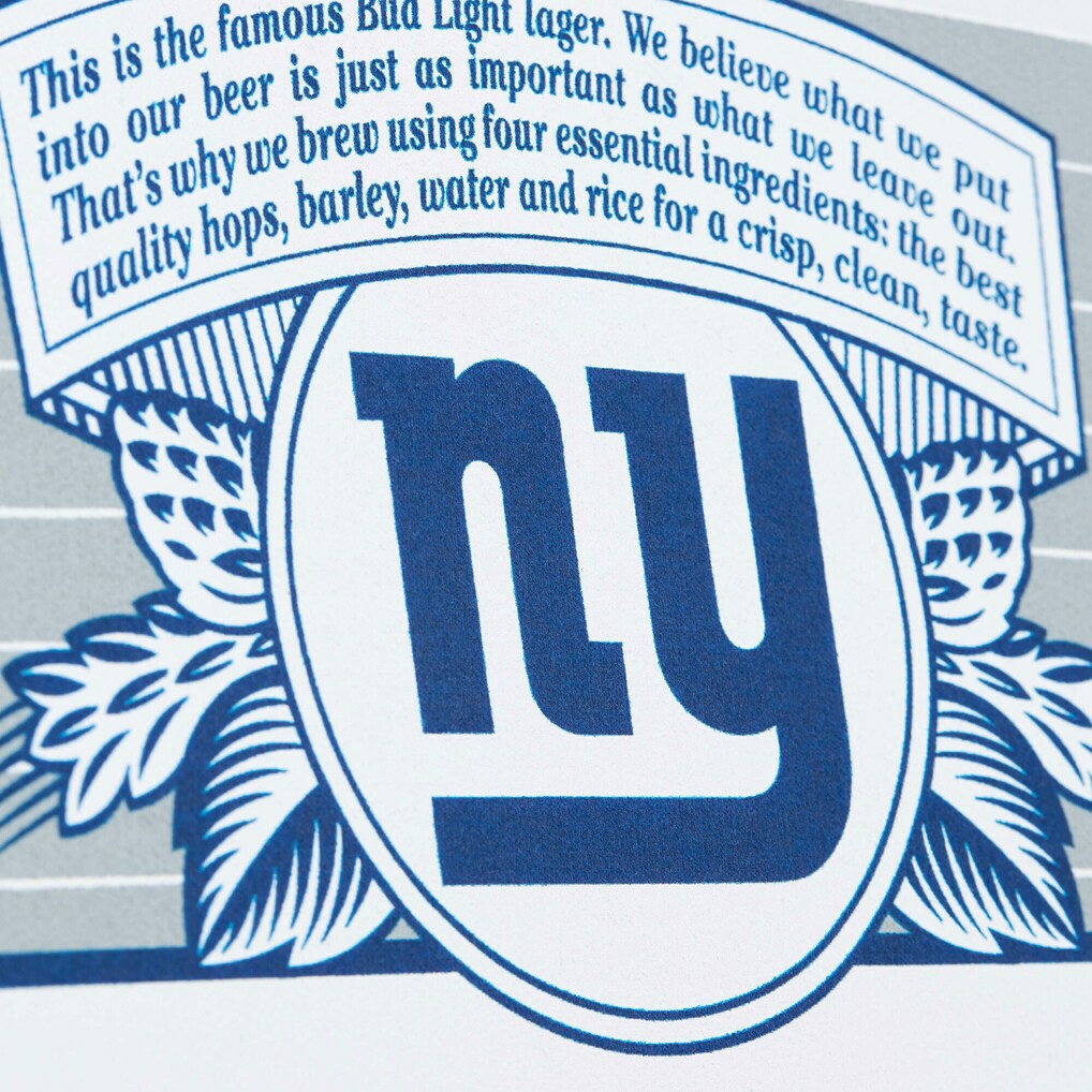 New York Giants x Bud Light The Crest Pullover Sweatshirt White - Mitchell & Ness