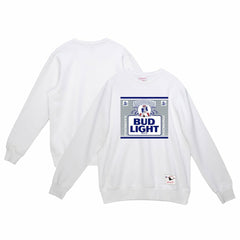 New England Patriots x Bud Light The Crest Pullover Sweatshirt White - Mitchell & Ness
