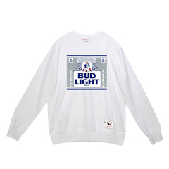 New England Patriots x Bud Light The Crest Pullover Sweatshirt White - Mitchell & Ness