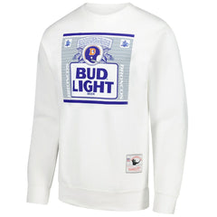 Denver Broncos x Bud Light The Crest Pullover Sweatshirt White - Mitchell & Ness