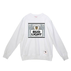 New Orleans Saints x Bud Light The Crest Pullover Sweatshirt White - Mitchell & Ness