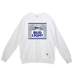 Seattle Seahawks x Bud Light The Crest Pullover Sweatshirt White - Mitchell & Ness