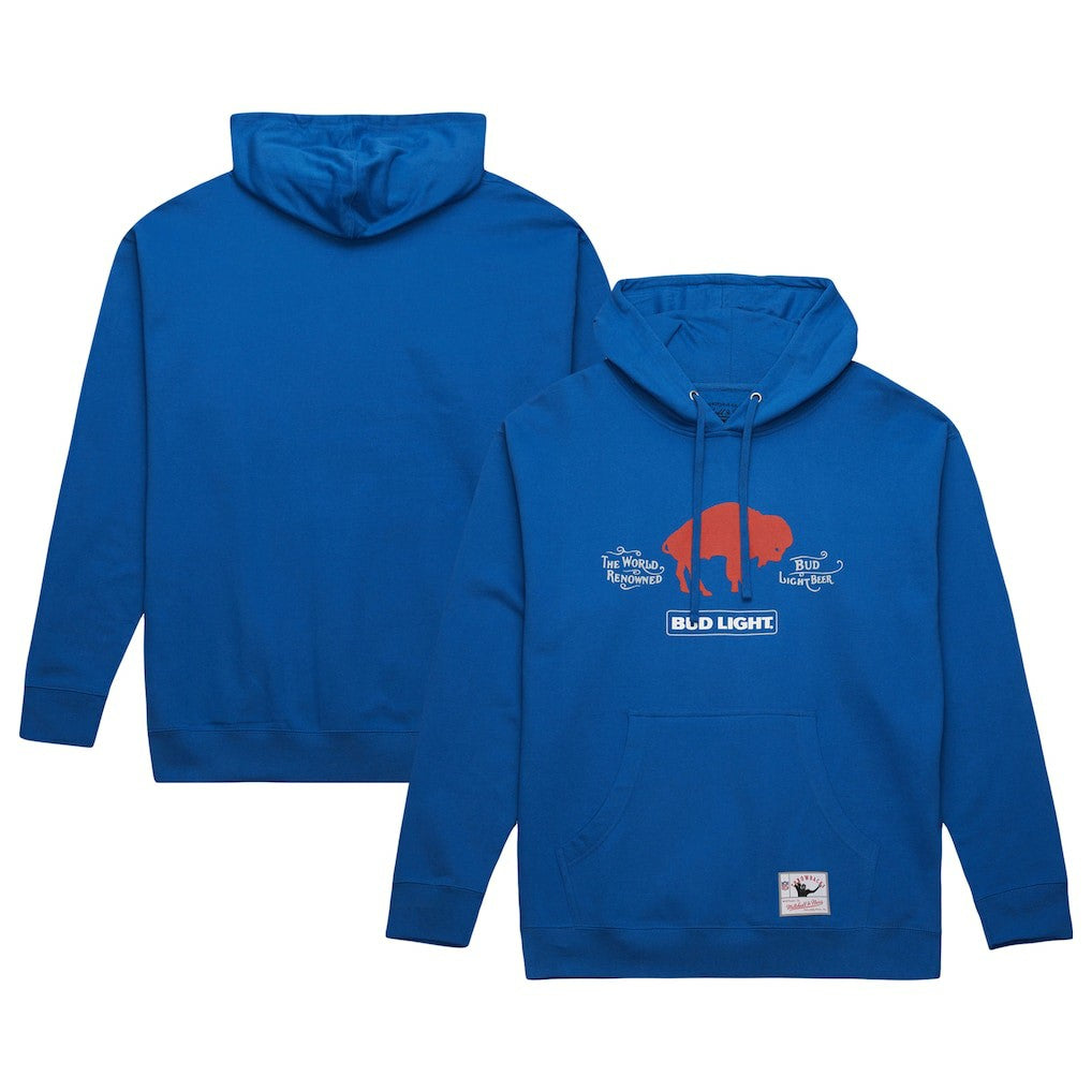 Buffalo Bills NFL x Bud Light Vintage Pullover Hoodie Royal - Mitchell & Ness