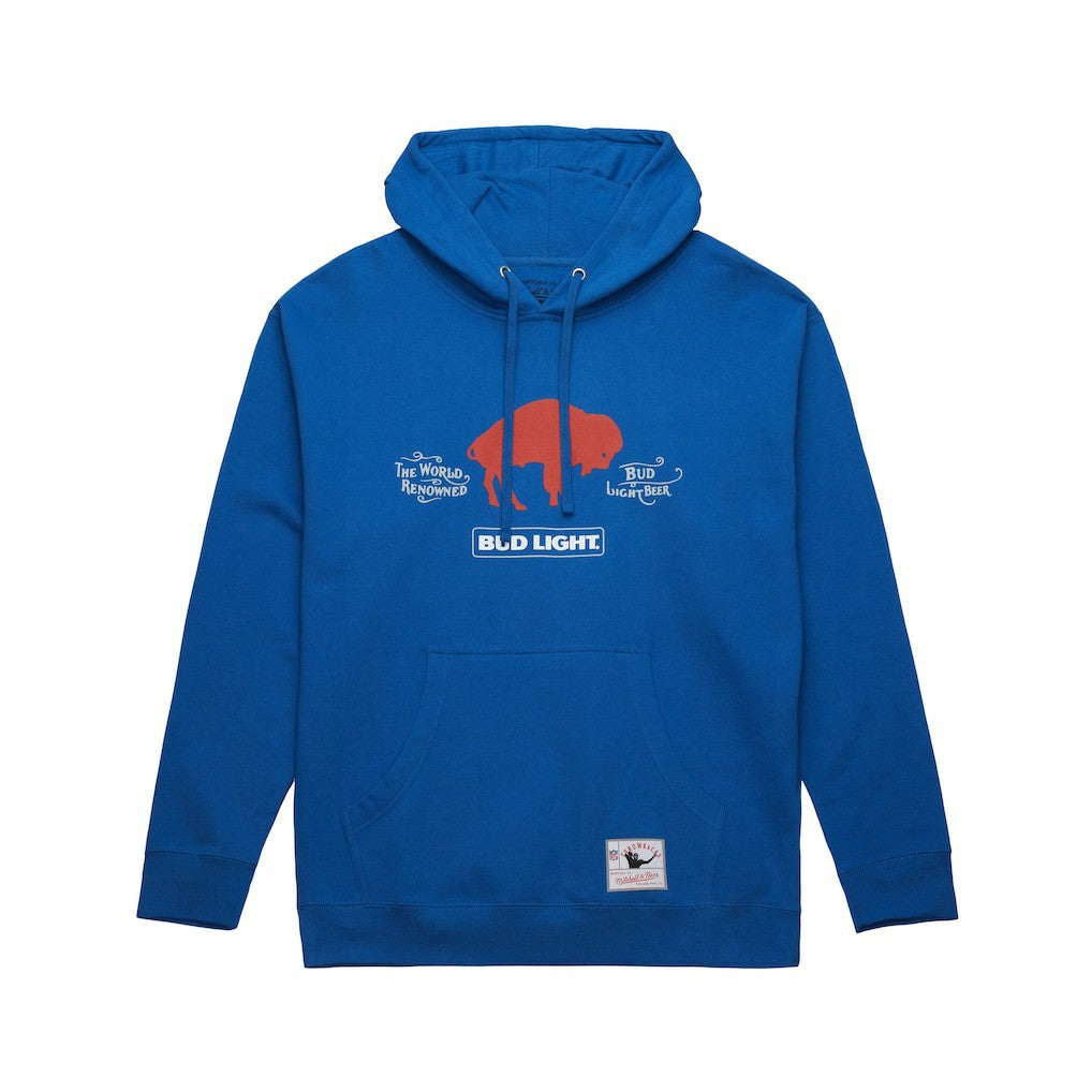 Buffalo Bills NFL x Bud Light Vintage Pullover Hoodie Royal - Mitchell & Ness